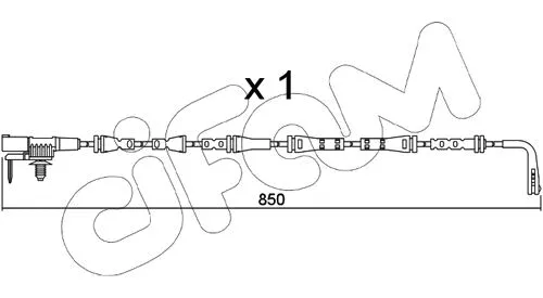 Warning Contact, brake pad wear (SU.352)