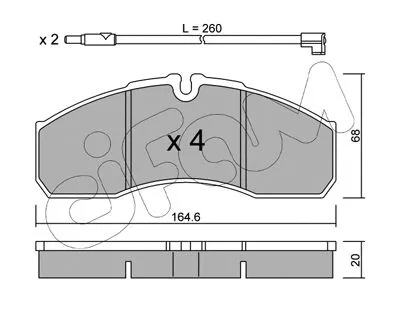 Brake Pad Set, disc brake (822-578-3K)