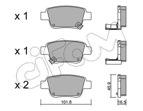 Brake Pad Set, disc brake (822-451-0)