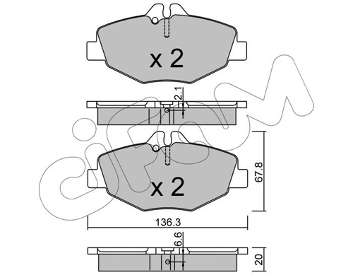 Brake Pad Set, disc brake (822-562-0)