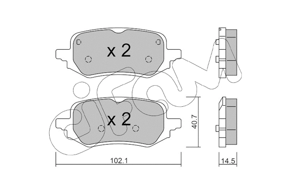 Brake Pad Set, disc brake (822-1248-0)