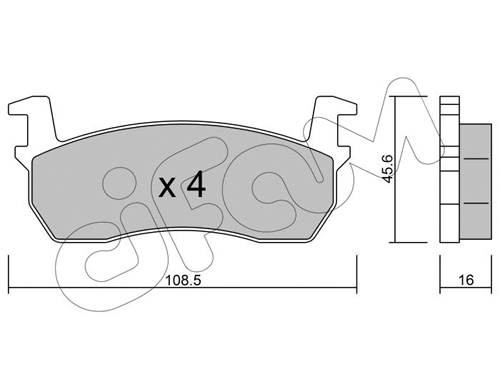 Brake Pad Set, disc brake (822-034-0)
