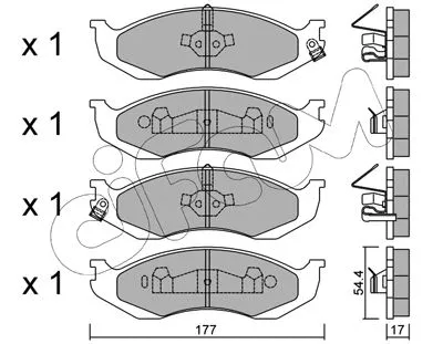 Brake Pad Set, disc brake (822-218-1)
