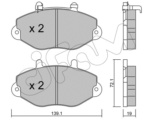 Brake Pad Set, disc brake (822-195-1)