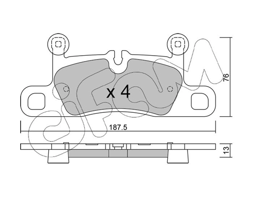 Brake Pad Set, disc brake (822-1315-0)