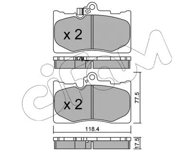 Brake Pad Set, disc brake (822-799-0)