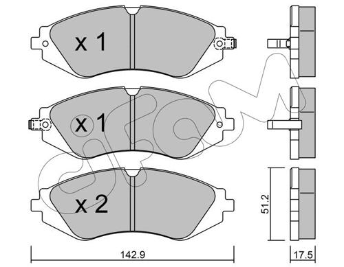 Brake Pad Set, disc brake (822-294-0)