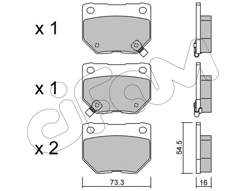 Brake Pad Set, disc brake (822-501-0)