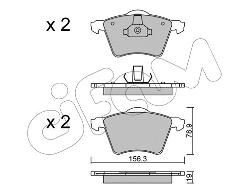 Brake Pad Set, disc brake (822-550-2)