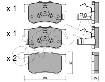 Brake Pad Set, disc brake (822-173-1)
