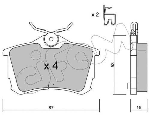 Brake Pad Set, disc brake (822-465-0)