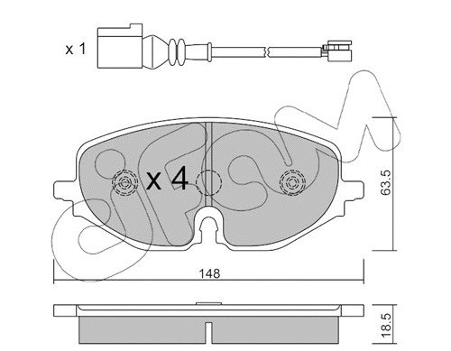 Brake Pad Set, disc brake (822-1280-0)