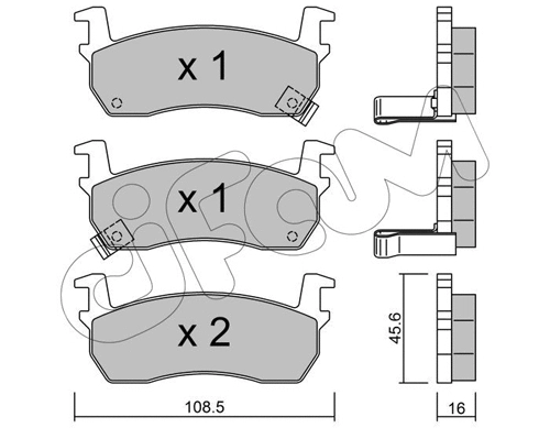 Brake Pad Set, disc brake (822-034-1)
