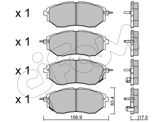 Brake Pad Set, disc brake (822-763-0)