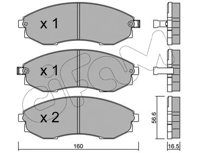 Brake Pad Set, disc brake (822-517-0)