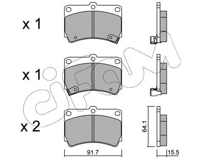 Brake Pad Set, disc brake (822-196-0)