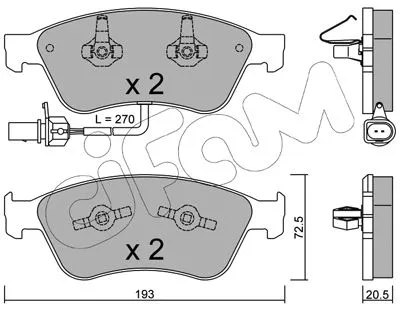 Brake Pad Set, disc brake (822-662-0)