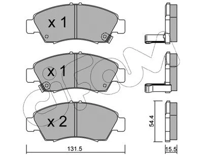 Brake Pad Set, disc brake (822-138-0)