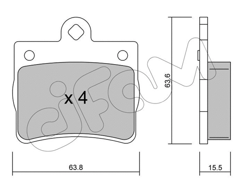 Brake Pad Set, disc brake (822-255-0)