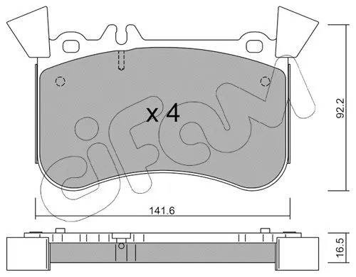 Brake Pad Set, disc brake (822-1133-1)
