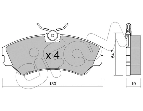 Brake Pad Set, disc brake (822-162-0)