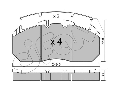 Brake Pad Set, disc brake (822-587-0)