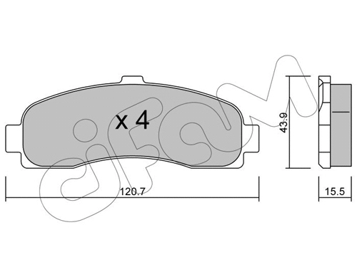 Brake Pad Set, disc brake (822-145-0)