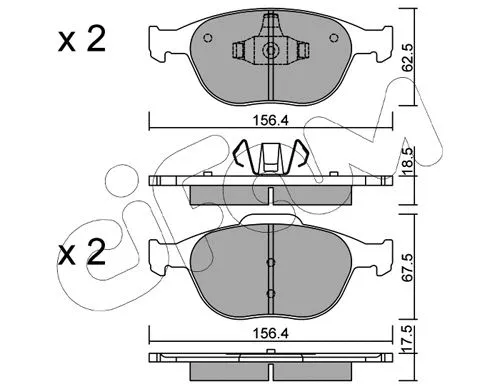 Brake Pad Set, disc brake (822-533-0)