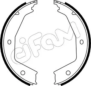 Brake Shoe Set, parking brake (153-331)