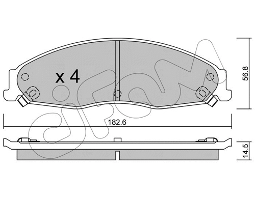 Brake Pad Set, disc brake (822-698-0)