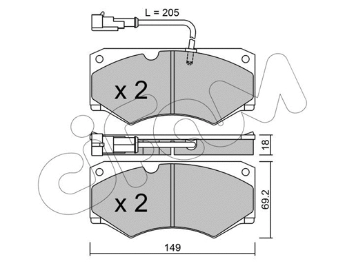 Brake Pad Set, disc brake (822-014-7)