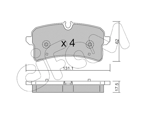 Brake Pad Set, disc brake (822-1261-0)