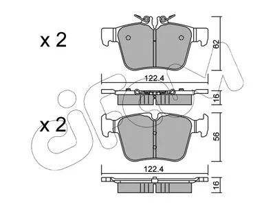 Brake Pad Set, disc brake (822-1020-0)