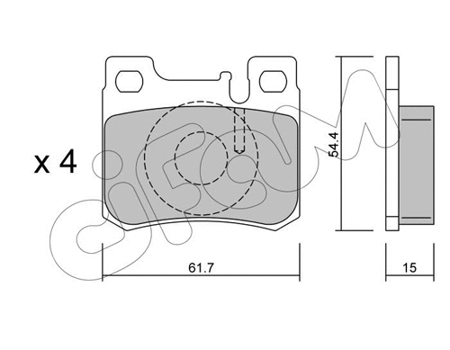 Brake Pad Set, disc brake (822-566-0)