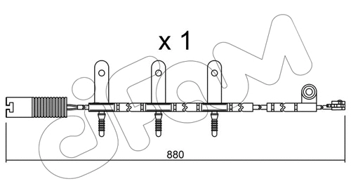 Warning Contact, brake pad wear (SU.149)