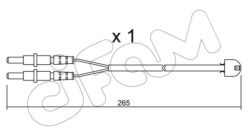 Warning Contact, brake pad wear (SU.053)