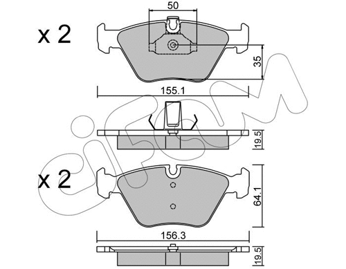 Brake Pad Set, disc brake (822-207-0)