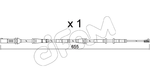 Warning Contact, brake pad wear (SU.378)