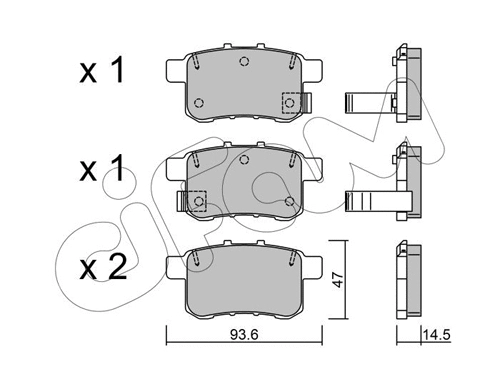 Brake Pad Set, disc brake (822-868-0)