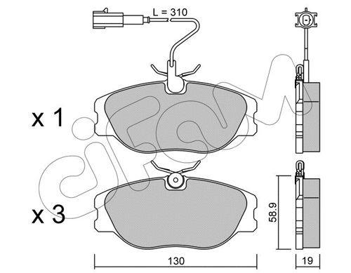 Brake Pad Set, disc brake (822-072-2)