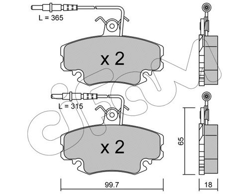 Brake Pad Set, disc brake (822-032-1)
