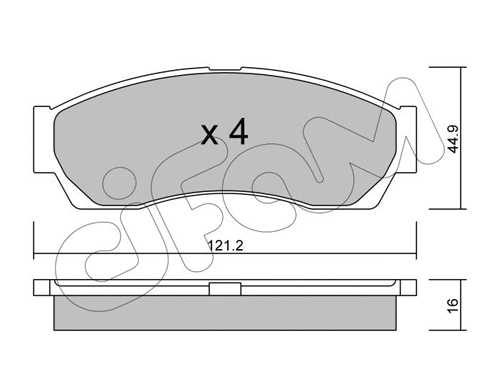Brake Pad Set, disc brake (822-896-0)