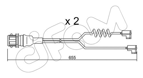 Warning Contact, brake pad wear (SU.186K)