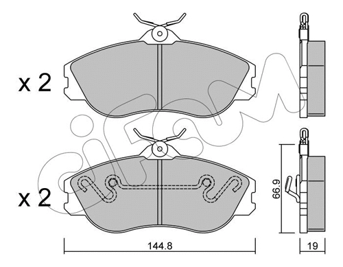 Brake Pad Set, disc brake (822-663-0)