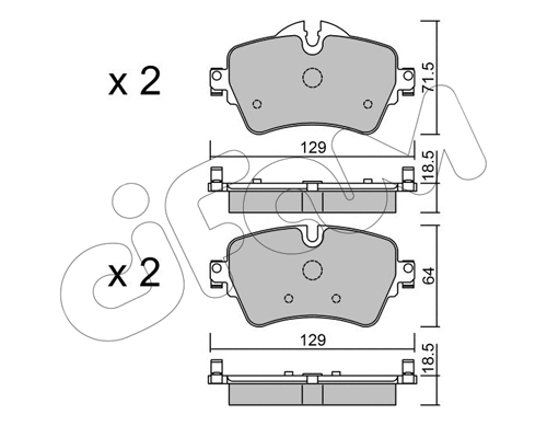 Brake Pad Set, disc brake (822-1013-0)