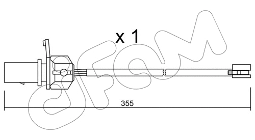 Warning Contact, brake pad wear (SU.332)