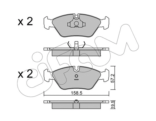 Brake Pad Set, disc brake (822-091-0)
