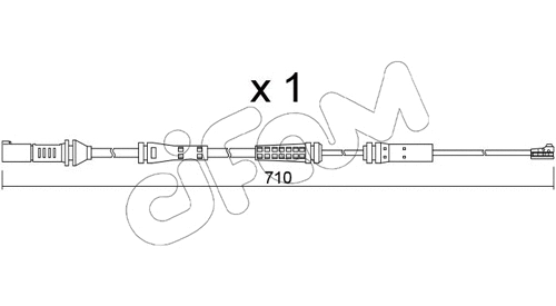Warning Contact, brake pad wear (SU.376)