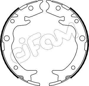 Brake Shoe Set, parking brake (153-159)