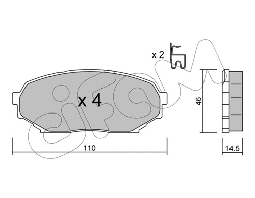 Brake Pad Set, disc brake (822-388-0)